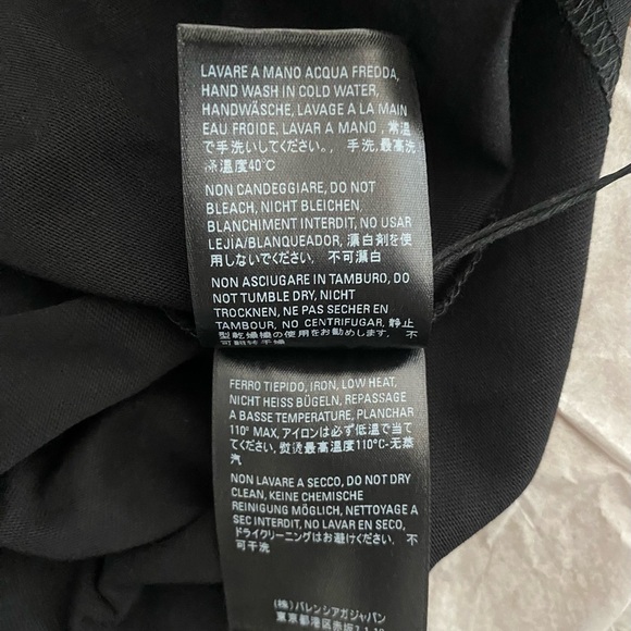 Women’s Balenciaga, Black Cotton Logo Crewneck Shirt, size M, BNWT - Picture 9 of 9